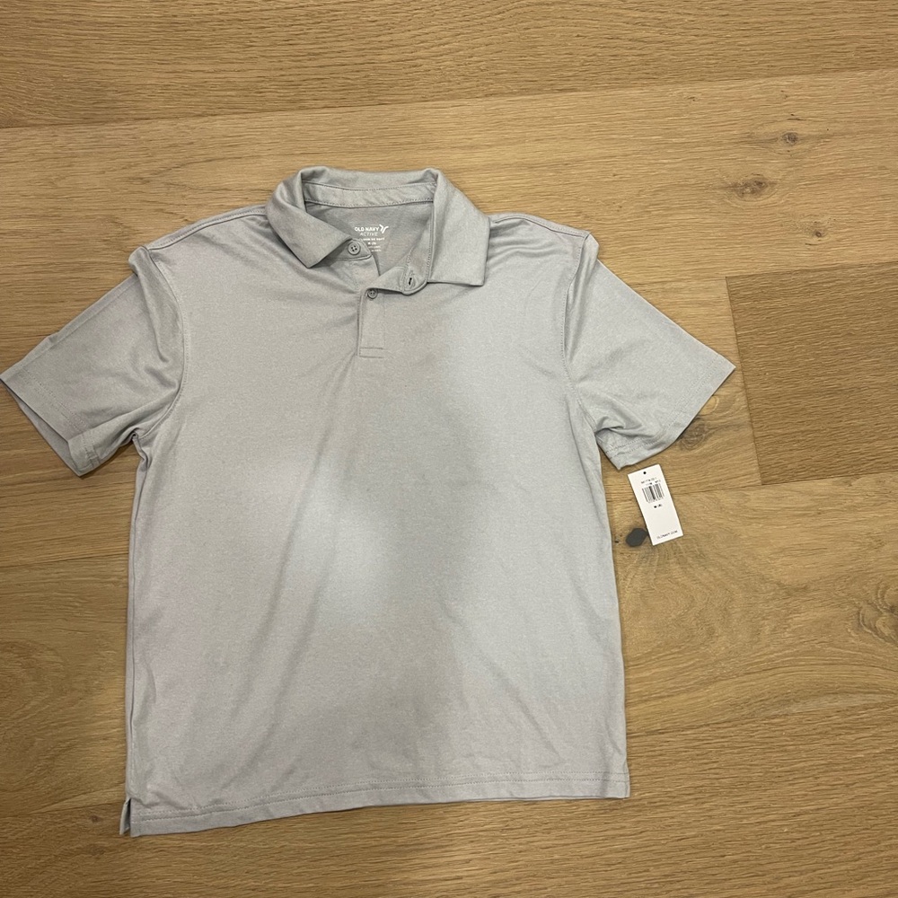 Old Navy Light Gray Kids Polo Shirt Size M(8)